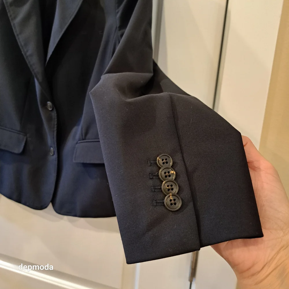 Lands' End womens Blazer coat color Navy blue Size 6